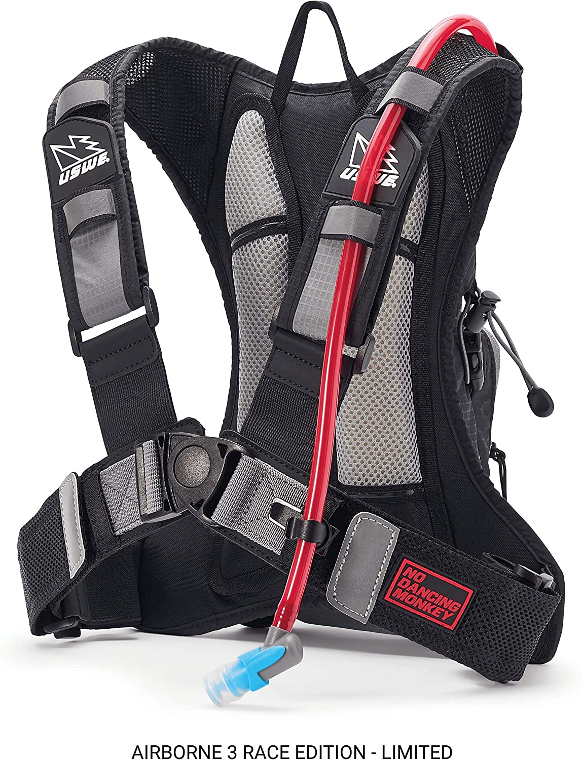 USWE Airborne - Limited Race Edition, Hydration Pack, Bounce Free, for MTB, Mountain Bike, Cycling, Grey Black - (For 1 piece(s))