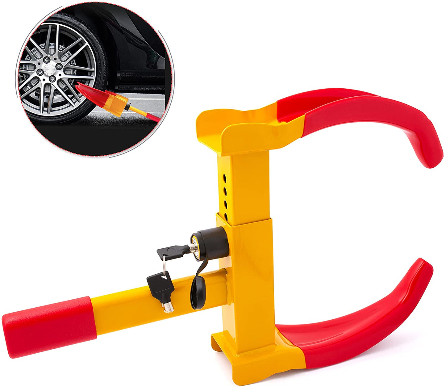 VaygWay Tire Clamp Wheel Lock- Metal Boot Stabilizer Anti Theft- Wheel Chock Lock Car Trailer Wheel-Security Travel Locking Claw Auto- Camper Car Van Truck SUV fit - (For 6 piece(s))