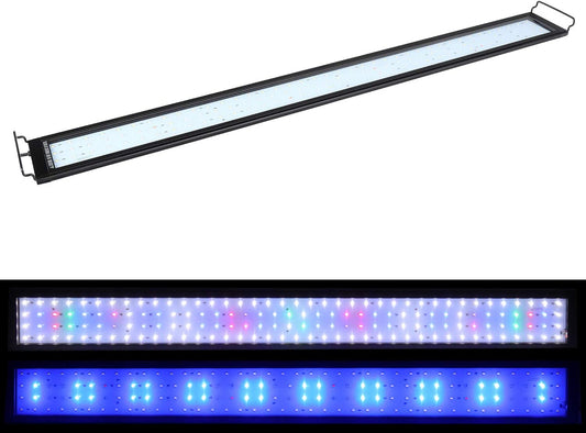 WATER REBIRTH LED Aquarium Light, Full Spectrum Fish Tank Led Light with Aluminum Alloy Shell Extendable Brackets (48-54 in) - (For 4 piece(s))
