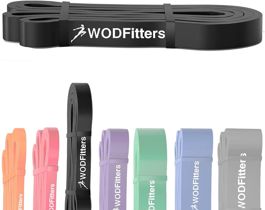 WODFitters Pull Up Assistance Band for Stretching, Mobility Workouts, Warm Up, Recovery, Powerlifting, Home Fitness and Exercise - (For 8 piece(s))